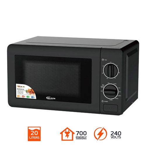 Compact Black Microwave